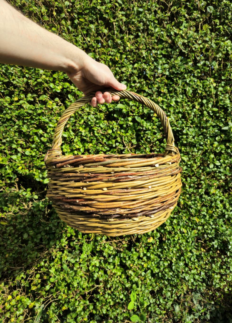 Handwoven willow basket