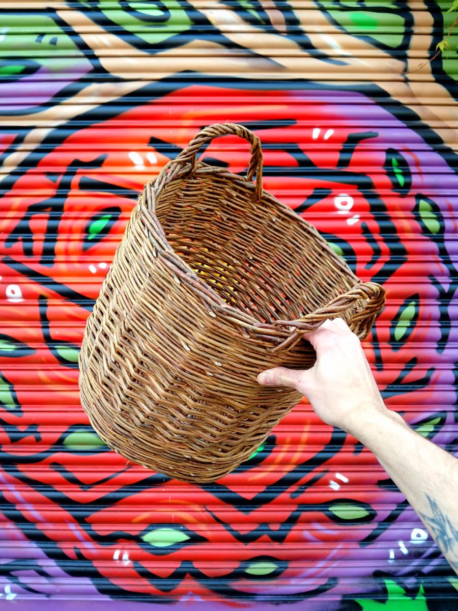 Handwoven willow basket