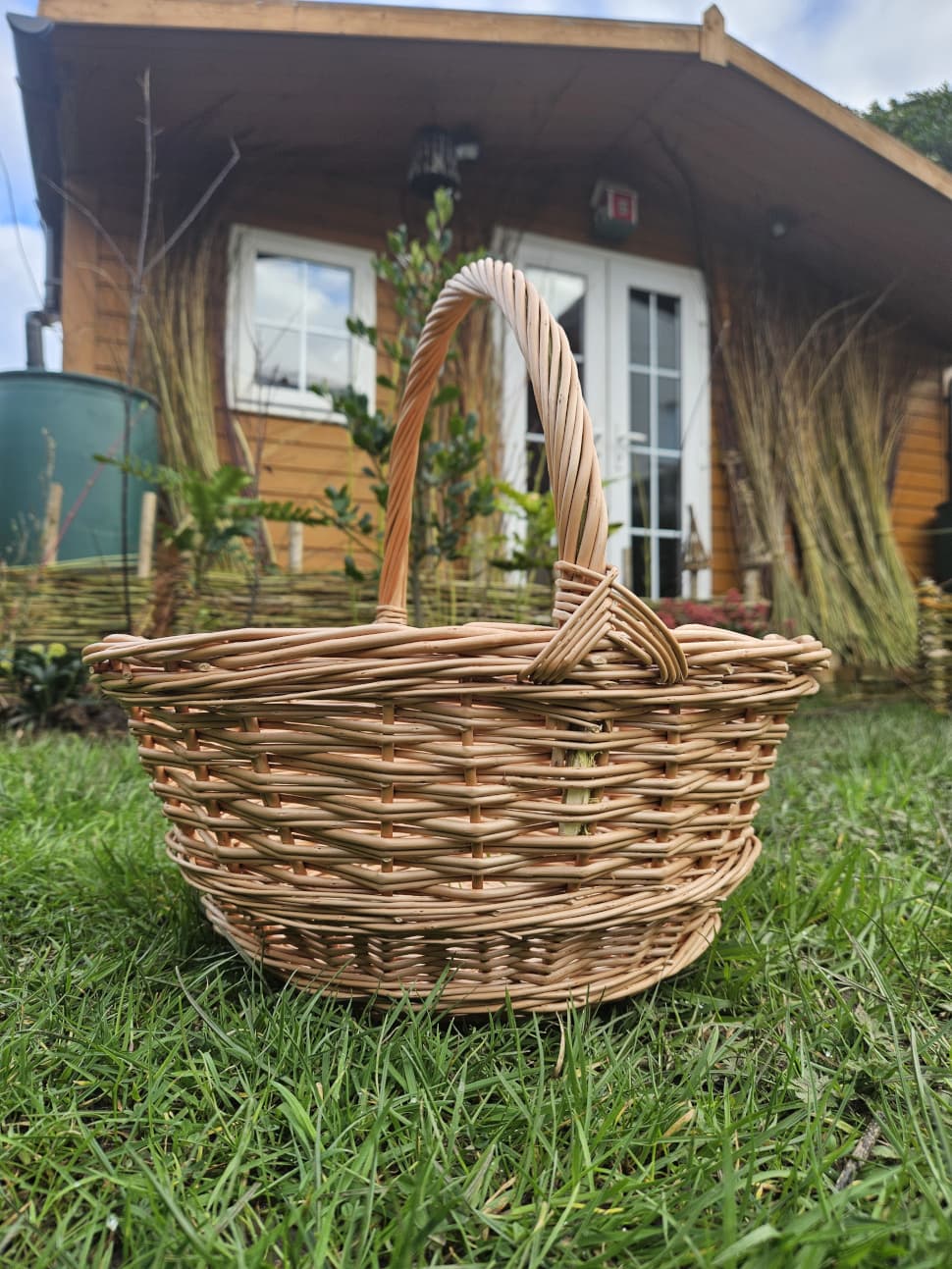Handwoven willow basket